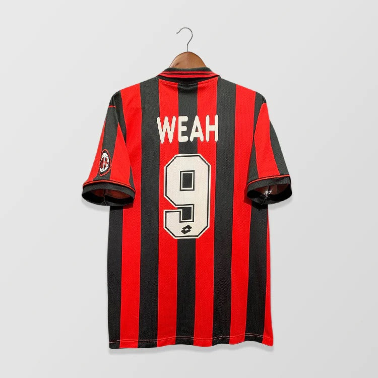 AC Milan 1996/97 Home - Retro Football Shirt - Weah 9
