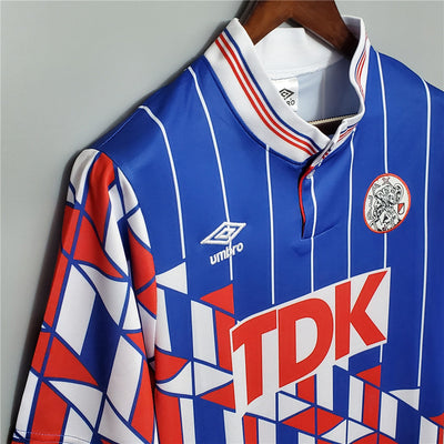Ajax 1990 Away - Retro Football Shirt - Bergkamp 10