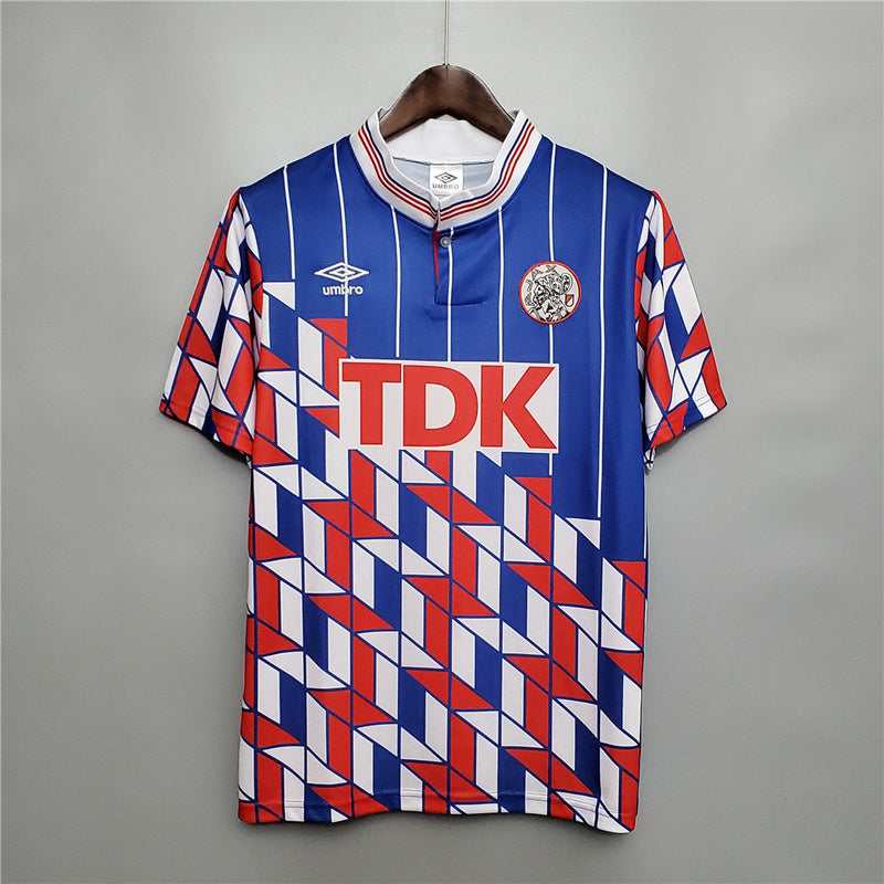 Ajax 1990 Away - Retro Football Shirt - Bergkamp 10