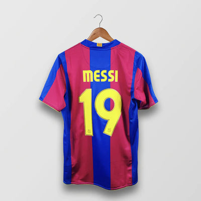 Barcelona 2007/08 Home - Retro Football Shirt - MESSI 19