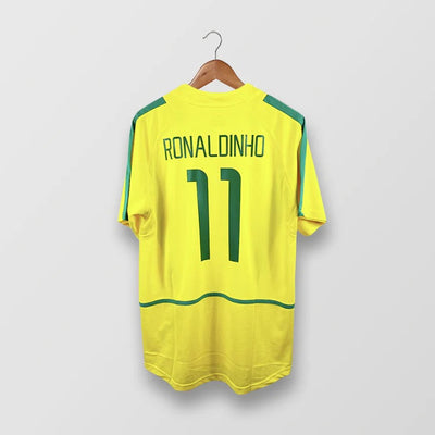 Brazil 2002 Home - Retro Football Shirt - Ronaldinho 11