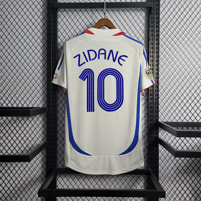 France Away 2006 Retro Football Shirt - ZIDANE 10